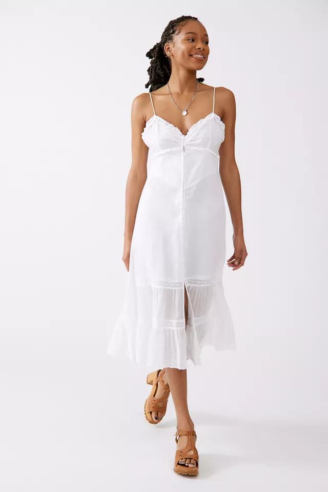 UO Alyssa Eyelet Midi Dress商品第1张图片规格展示