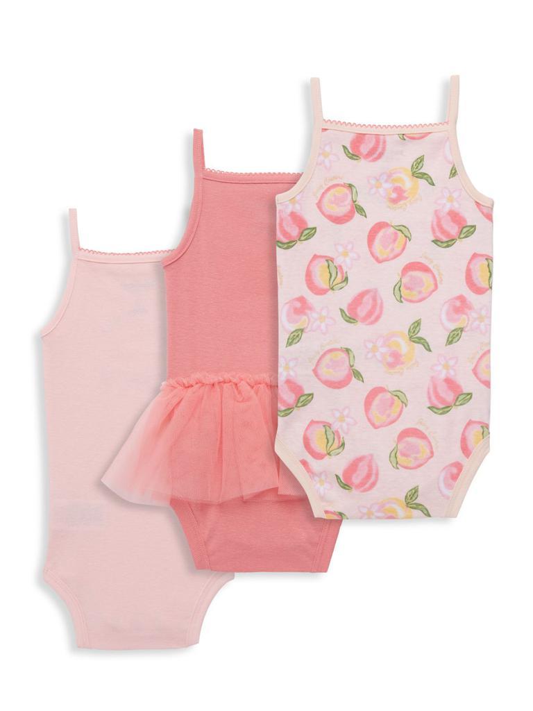 商品Juicy Couture|​Baby Girl’s 3-Piece Peach Logo Bodysuit Set,价格¥147,第4张图片详细描述