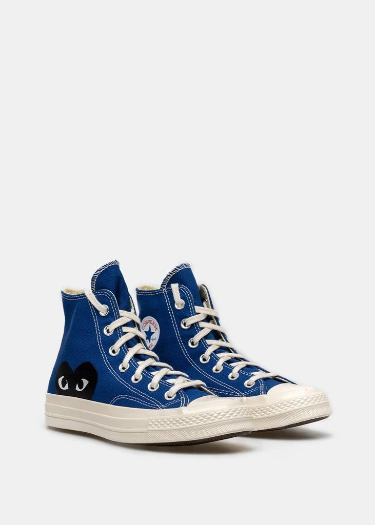 商品Comme des Garcons|COMME DES GARCONS PLAY Blue Converse Black Heart Chuck 70 Sneakers,价格¥553,第3张图片详细描述