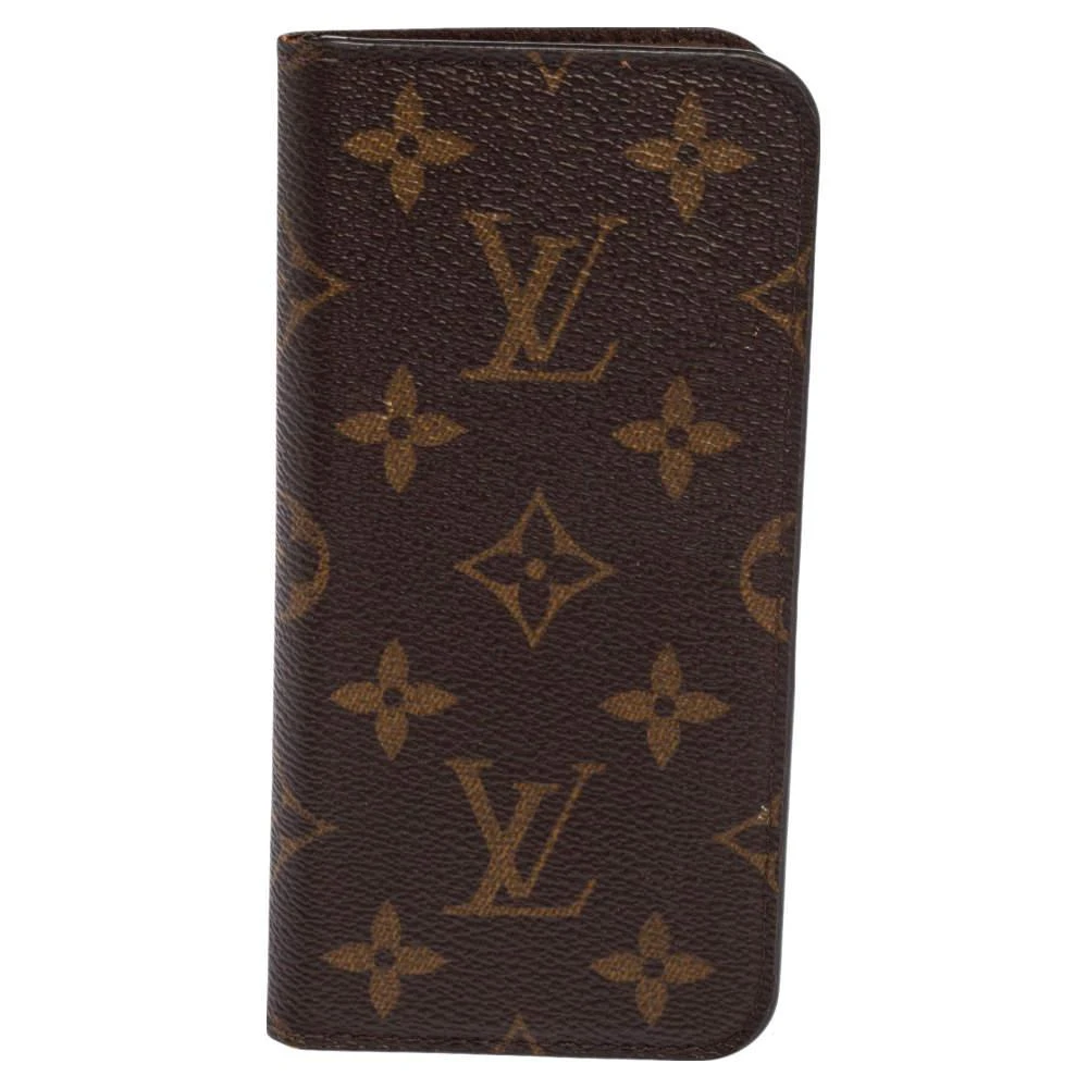 商品[二手商品] Louis Vuitton|Louis Vuitton Monogram Canvas iPhone X Folio Case,价格¥823,第1张图片