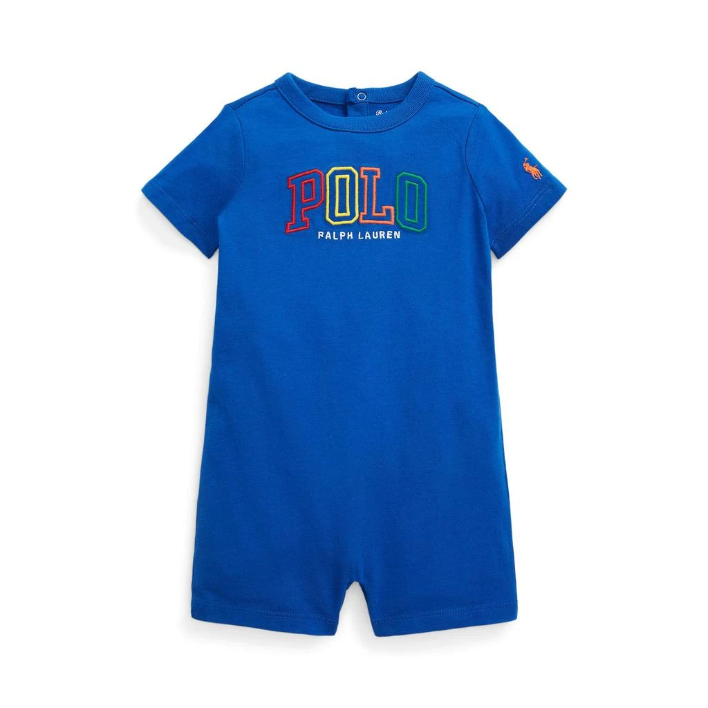 商品Ralph Lauren|Logo Cotton Jersey Shortall (Infant),价格¥265,第1张图片