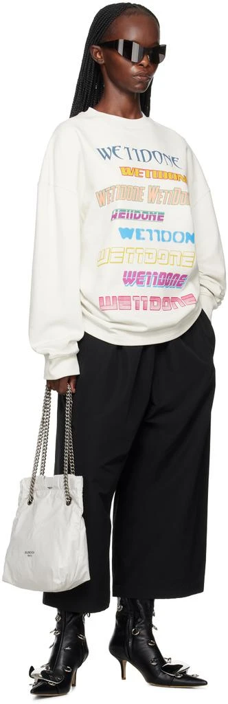 商品We11done|White Printed Sweatshirt,价格¥1469,第4张图片详细描述