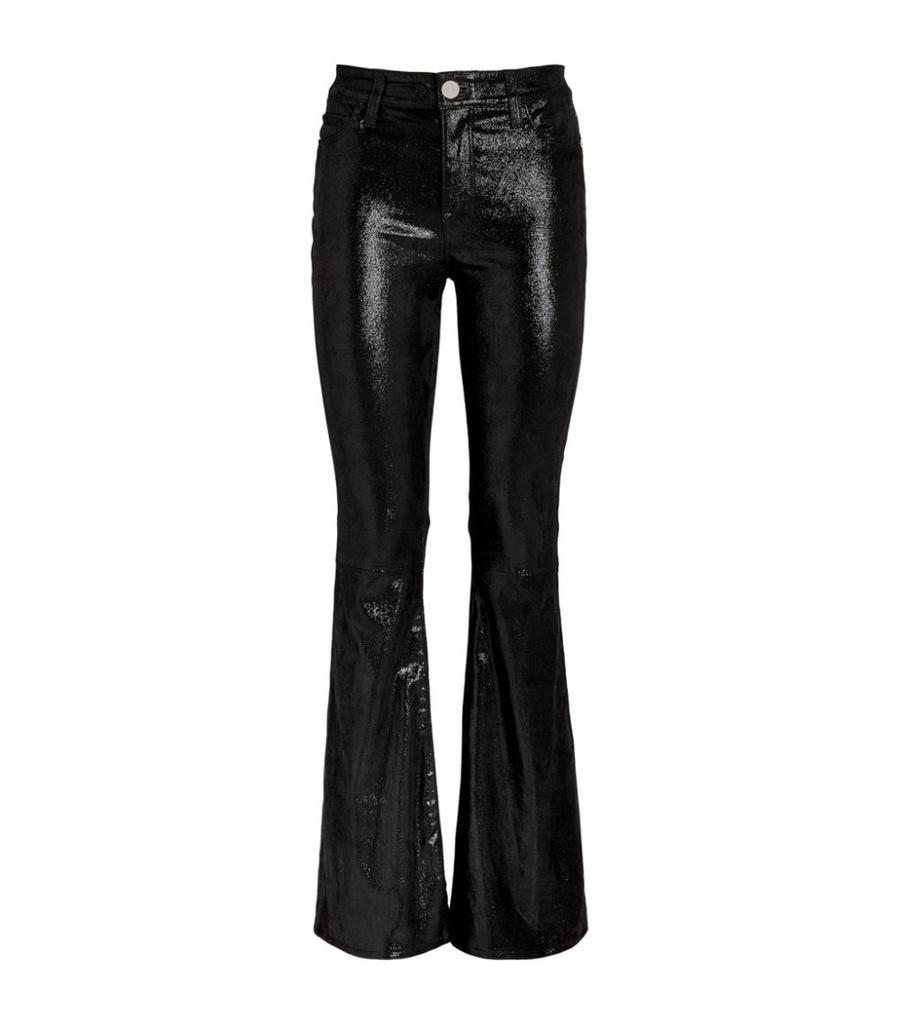 商品FRAME|Leather Cropped Trousers,价格¥10932,第1张图片