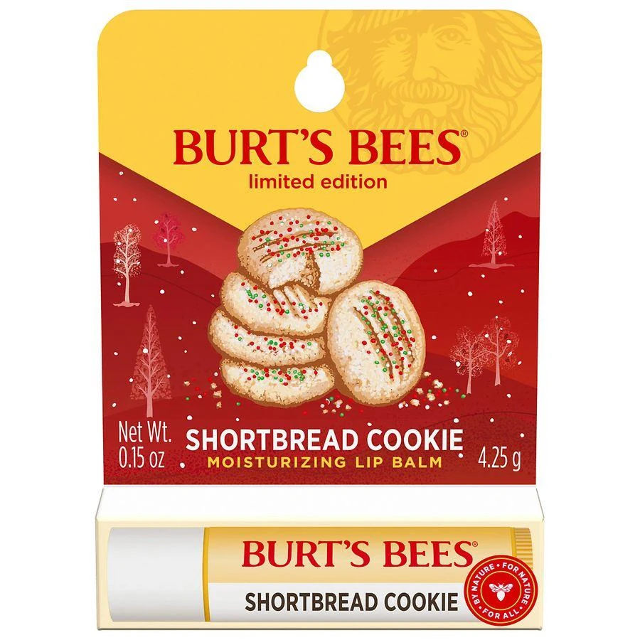 商品Burt's Bees|100% Natural Origin Moisturizing Lip Balm Shortbread Cookie with Beeswax and Cocoa Butter,价格¥34,第1张图片