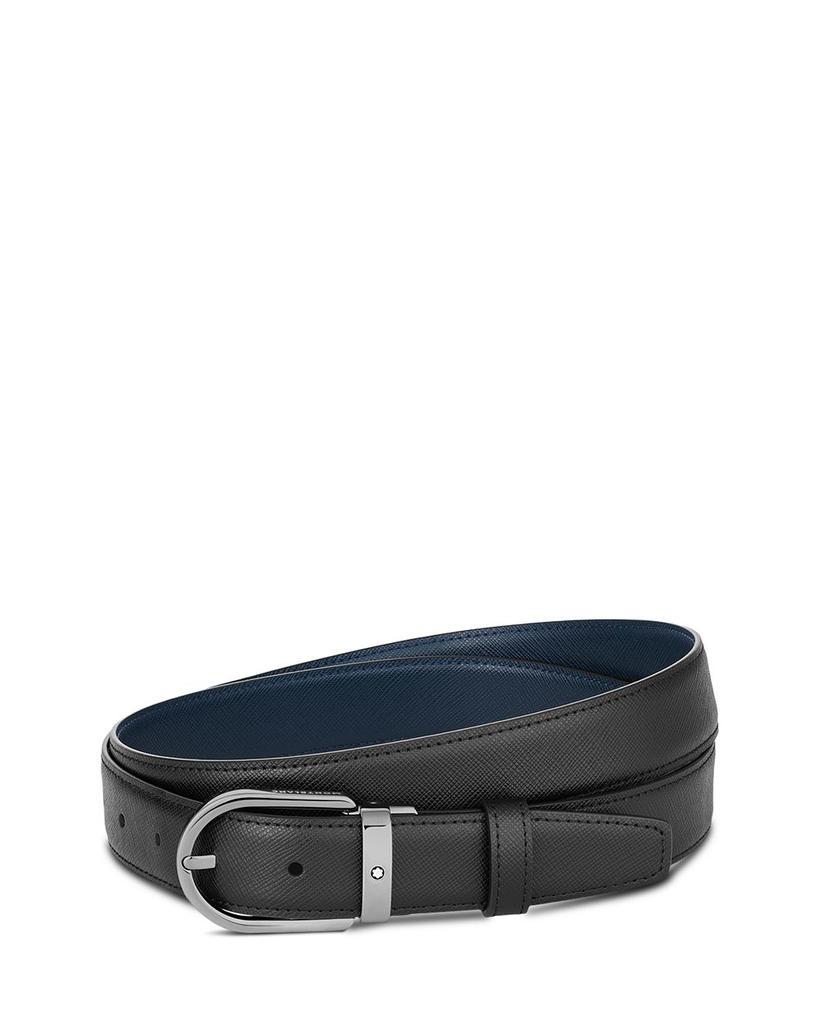 商品MontBlanc|Men's Horseshoe Reversible Saffiano Leather Belt,价格¥2497,第1张图片