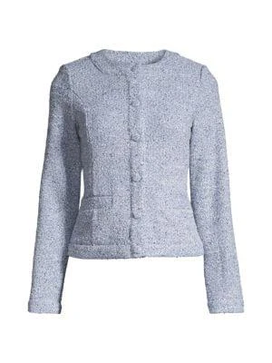 商品Karl Lagerfeld Paris|Knit Tweed Jacket,价格¥376,第3张图片详细描述