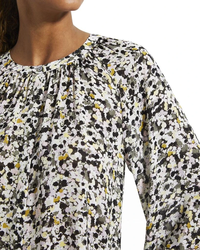 商品Theory|Ruched Silk Printed Blouse,价格¥828,第5张图片详细描述