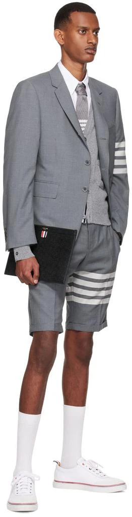 商品Thom Browne|White Calfskin Sneakers,价格¥4660,第5张图片详细描述