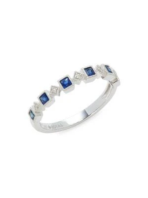 商品Saks Fifth Avenue|14K White Gold, Sapphire & Diamond Ring,价格¥2299,第1张图片