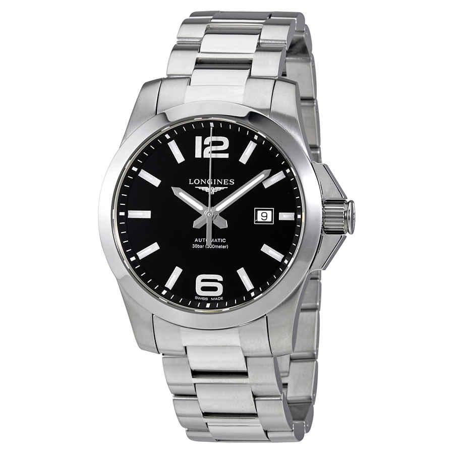 Longines Conquest Automatic Black Dial Mens 43mm Watch L3.778.4.58.6商品第1张图片规格展示