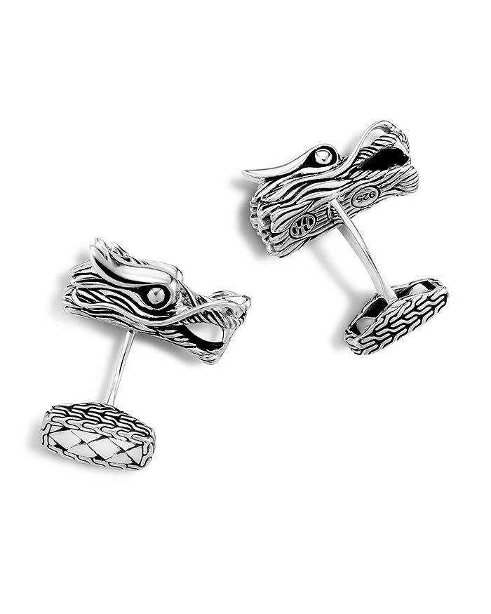 商品John Hardy|Men's Naga Silver Dragon Head Cufflinks,价格¥2222,第1张图片