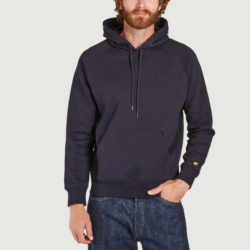 商品Carhartt|Hoodie Chase Dark Navy Gold CARHARTT WIP,价格¥697,第1张图片