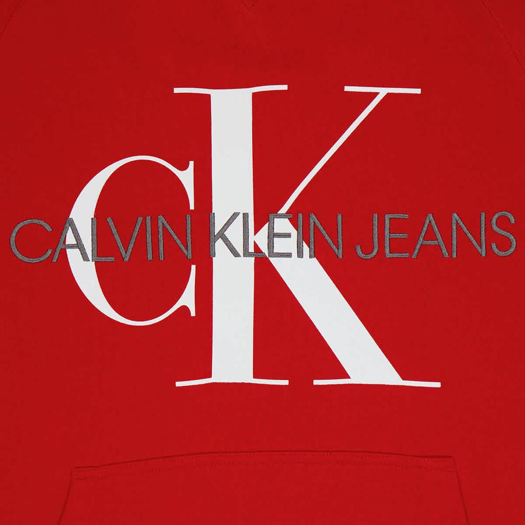 Calvin Klein Mens Red Monogram Hoodie, Size Small商品第3张图片规格展示