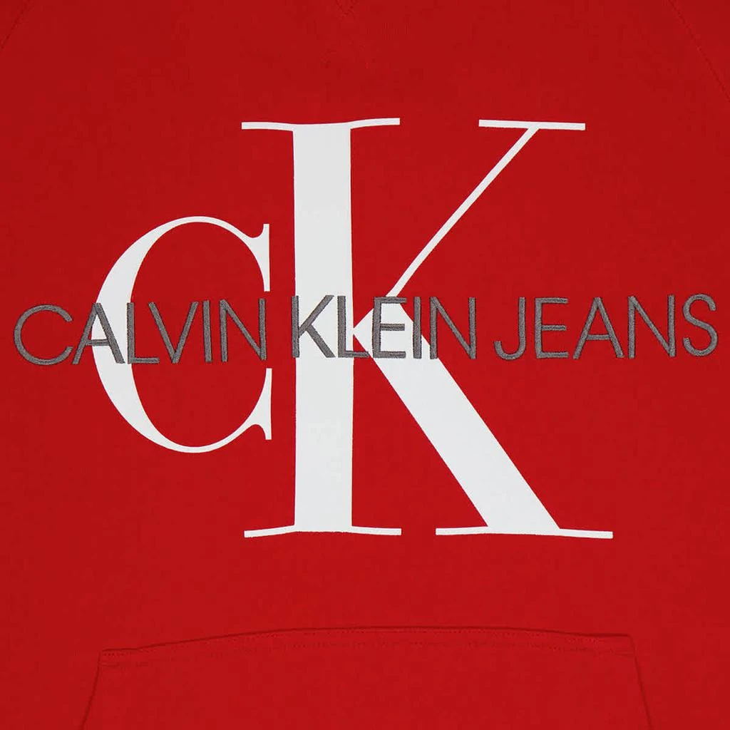 商品Calvin Klein|Calvin Klein Mens Red Monogram Hoodie, Size Medium,价格¥306,第3张图片详细描述