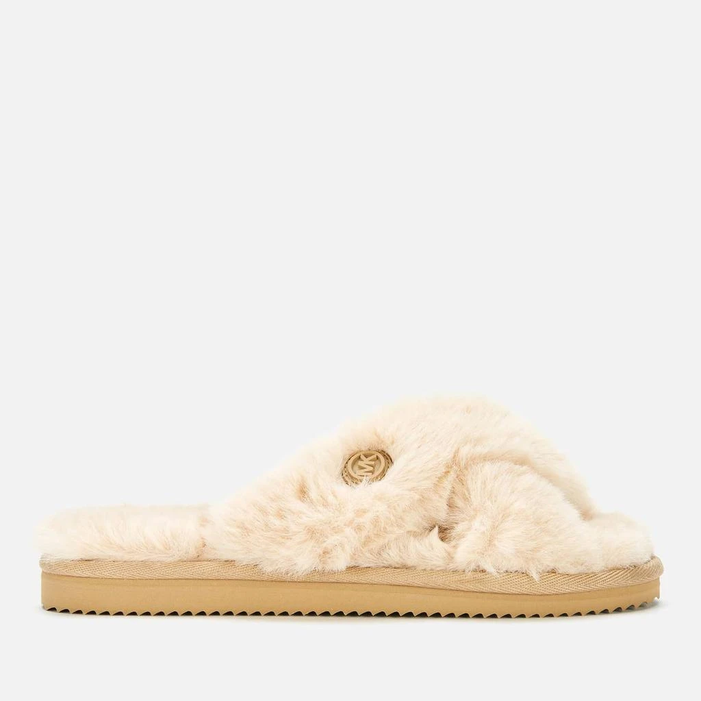 商品Michael Kors|MICHAEL MICHAEL KORS WOMEN'S LALA SLIDE SLIPPERS - CAMEL,价格¥338,第1张图片