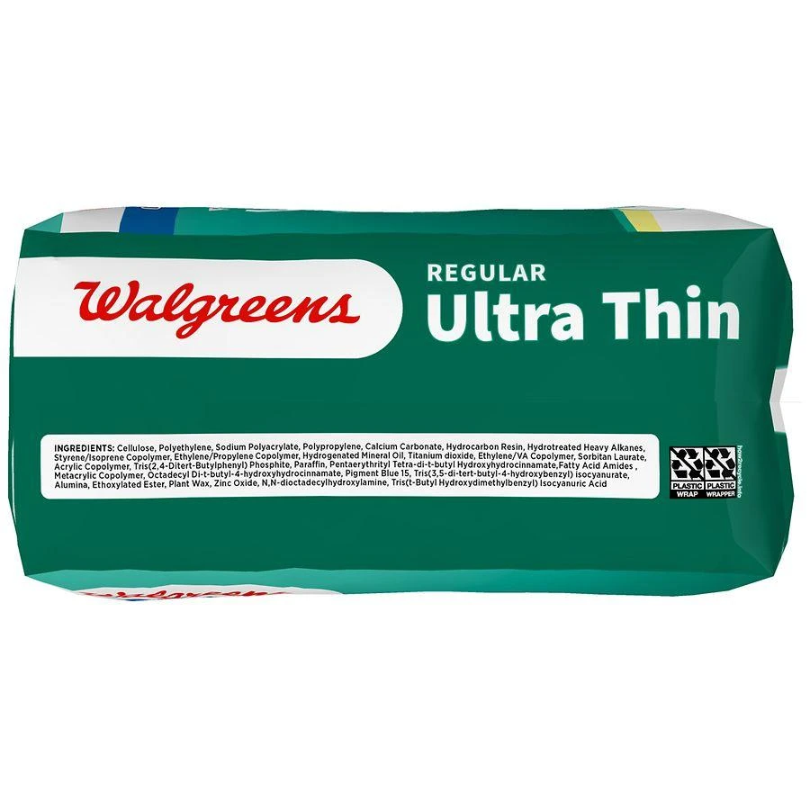 商品Walgreens|Ultra Thin Maxi Pads, Regular, With Flexi-Wings Unscented, Size 1 (ct 46),价格¥49,第3张图片详细描述