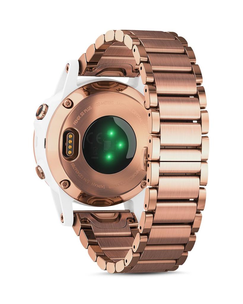 Fenix 5S Plus Rose Gold-Tone Link Bracelet Smartwatch, 42mm - 100% Exclusive商品第8张图片规格展示