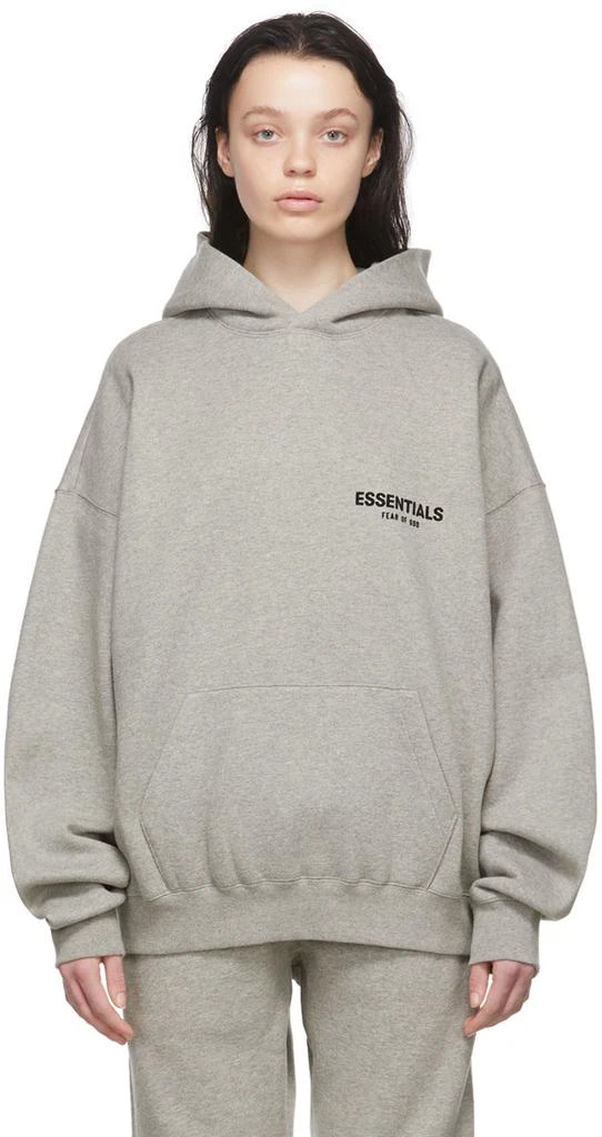 商品Essentials|Gray Cotton Hoodie,价格¥475,第1张图片