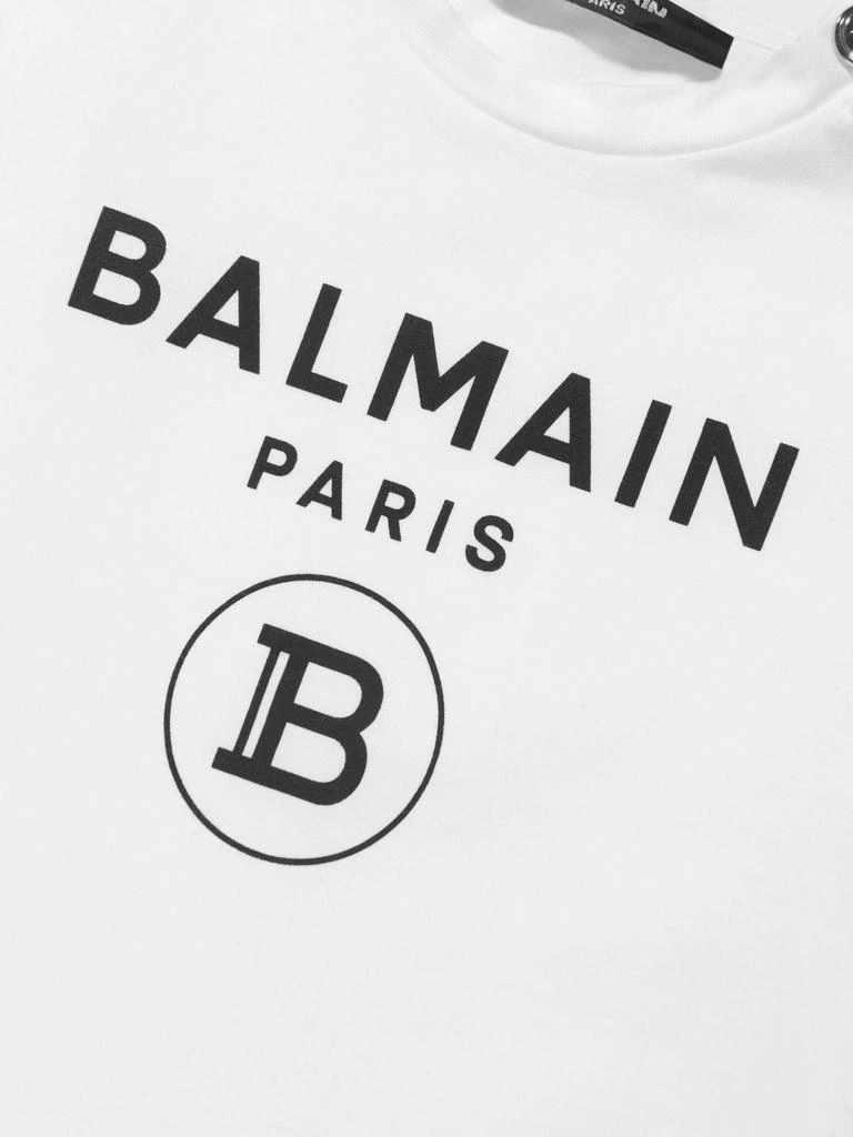 商品Balmain|Balmain White Baby Boys Logo T-Shirt,价格¥1371,第3张图片详细描述