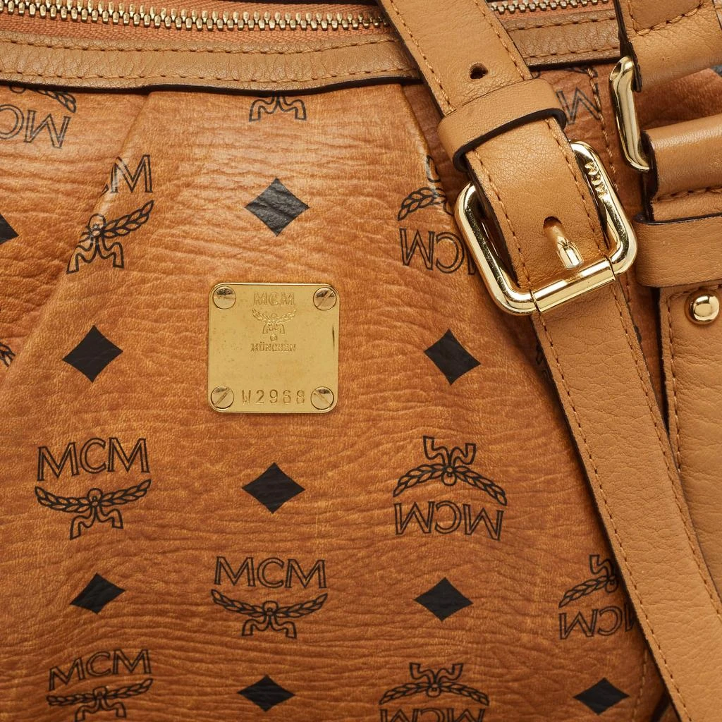 MCM Cognac Visetos Coated Canvas and Leather Top Zip Tote 商品