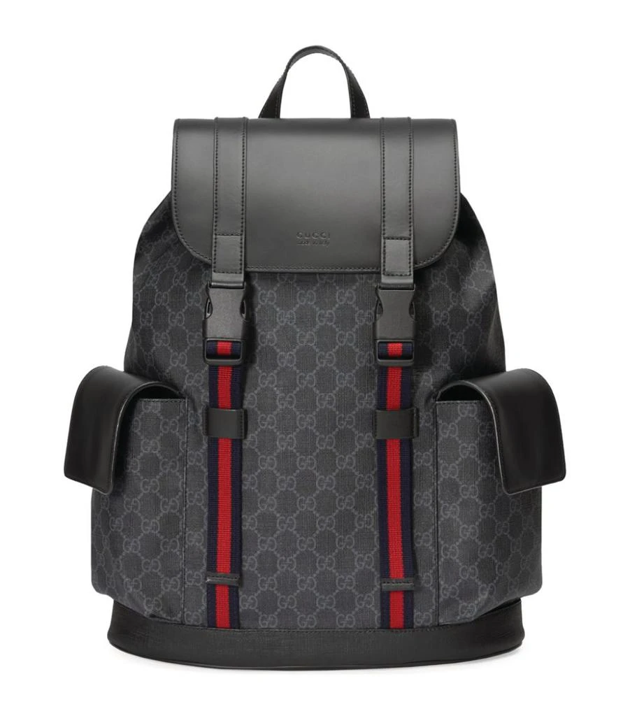 商品Gucci|Leather GG Supreme Backpack,价格¥15519,第1张图片