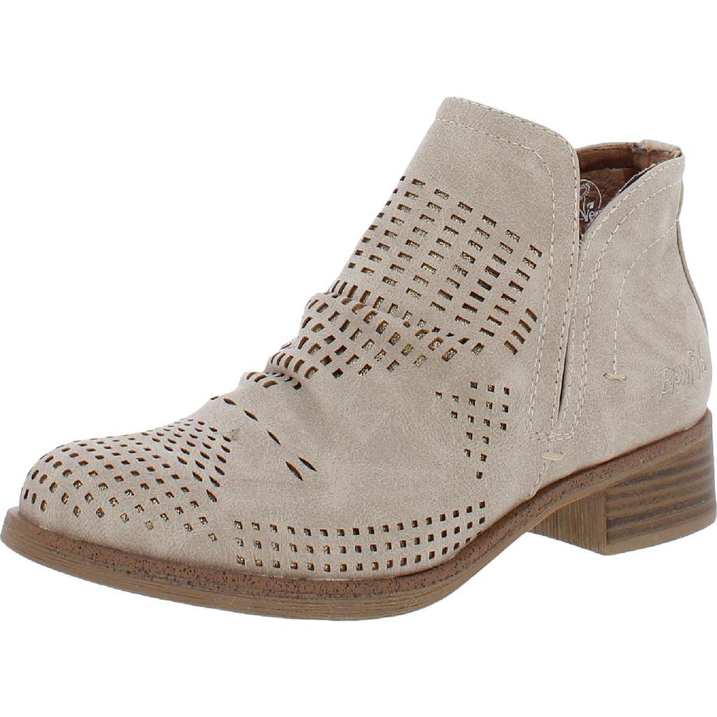 Blowfish Womens Venom Leather Block Heel Ankle Boots商品第1张图片规格展示