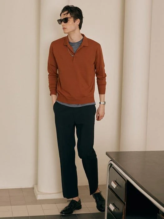 Cool-Yarn Knit Polo Shirt 商品