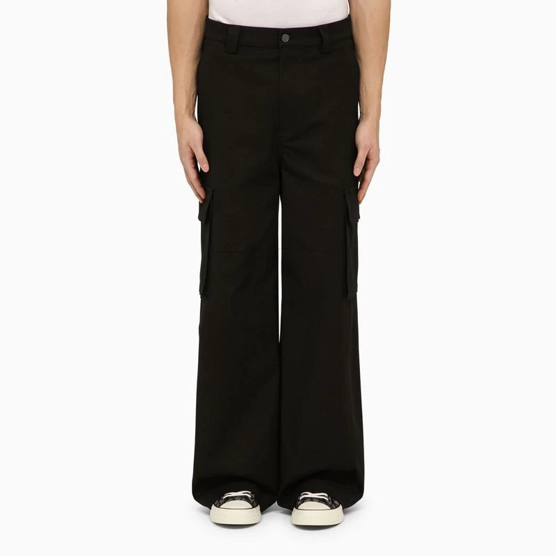 商品Valentino|Black cotton cargo trousers,价格¥12728,第1张图片