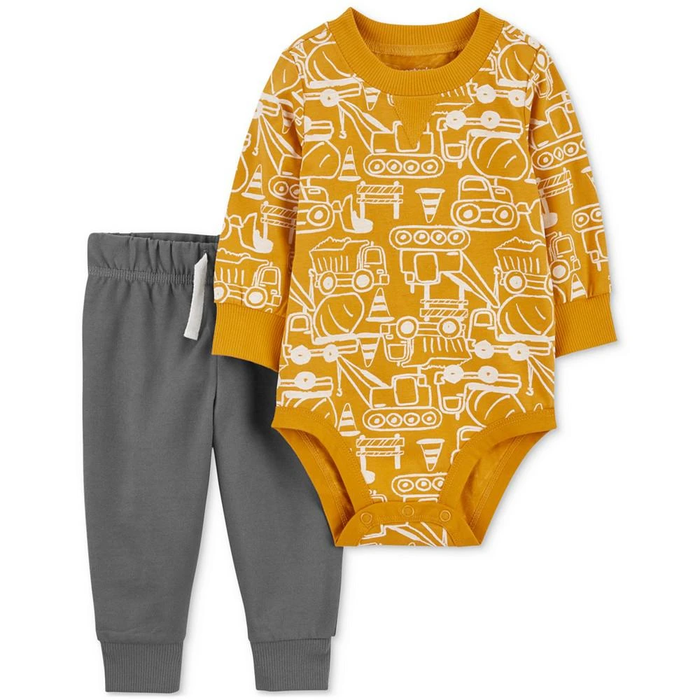 商品Carter's|Baby Boys 2-Pc. Long-Sleeve Cotton Bodysuit & Pants Set,价格¥90,第1张图片