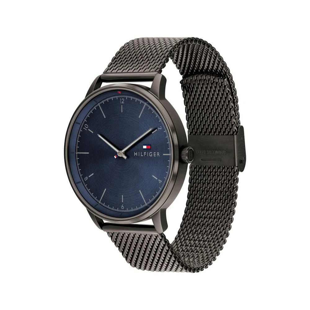 商品Tommy Hilfiger|Men's Gray Stainless Steel Mesh Bracelet Watch, 43mm,价格¥874,第2张图片详细描述