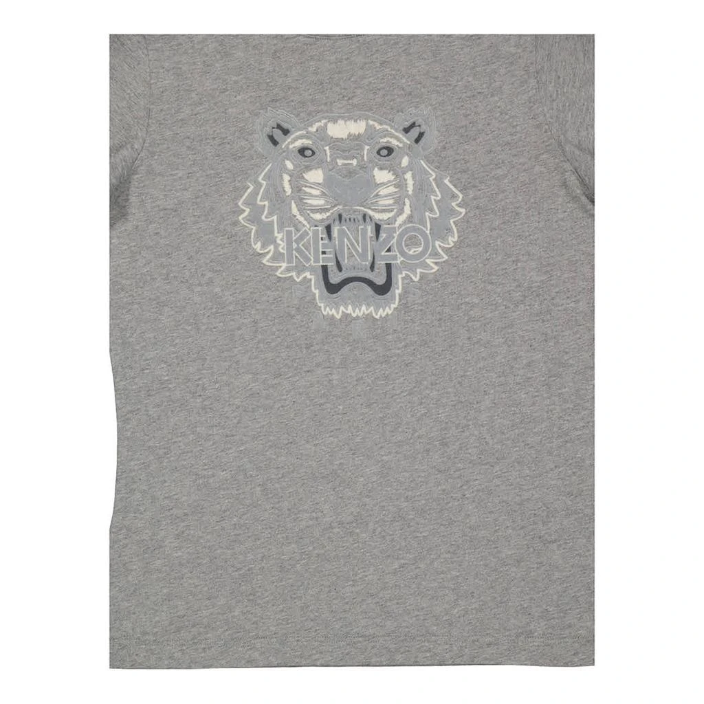 商品Kenzo|Kenzo Ladies Pearl Grey Tiger Flock Slim-fit T-shirt, Size X-Small,价格¥339,第3张图片详细描述