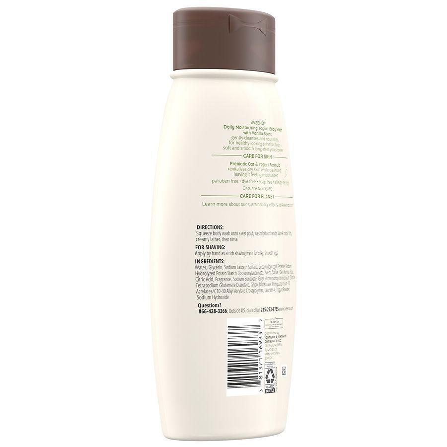 商品Aveeno|Daily Moisturizing Yogurt Body Wash Vanilla and Oat,价格¥69,第4张图片详细描述