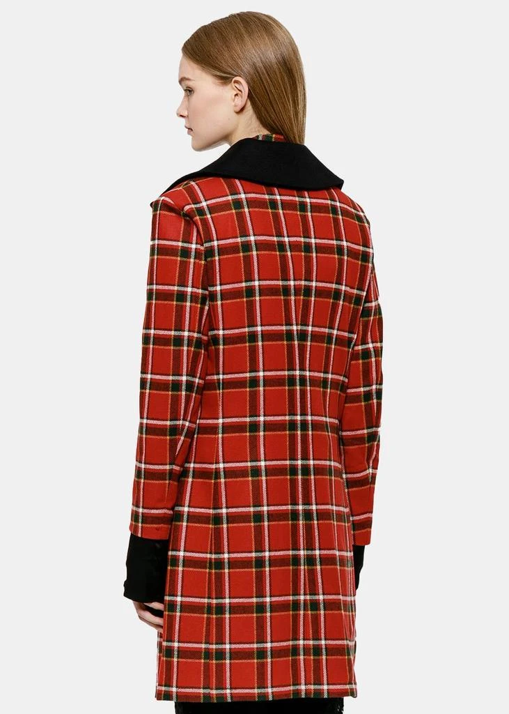 商品Yang Li|Yang Li Red Plaid Cromibie Coat,价格¥4115,第2张图片详细描述