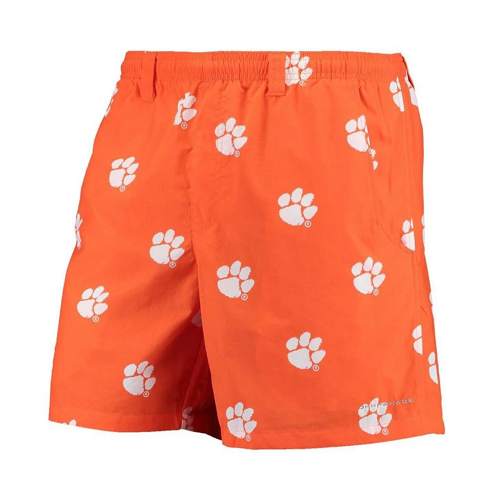 商品Columbia|Men's Orange Clemson Tigers PFG Backcast II 6" Omni-Shade Hybrid Shorts,价格¥368,第1张图片