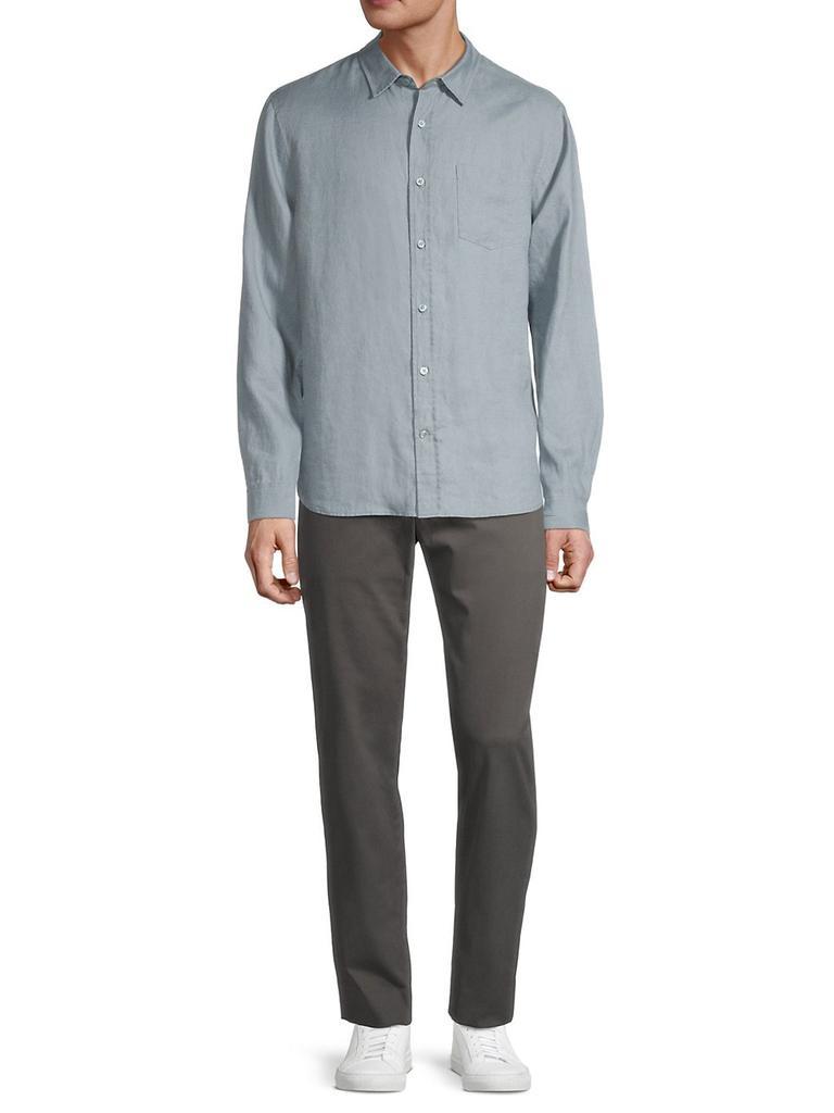 商品Vince|Linen Long-Sleeve Button-Up Shirt,价格¥1611,第4张图片详细描述