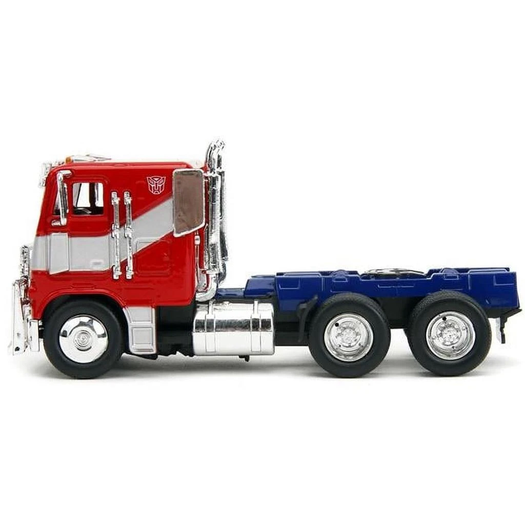 商品Jada Toys|Jada  1 to 32 Scale Optimus Prime Tractor Truck Red & Blue with Silver Stripes Transformers Rise of the Beasts Movie Hollywood Rides Series Diecast Model Car,价格¥207,第1张图片