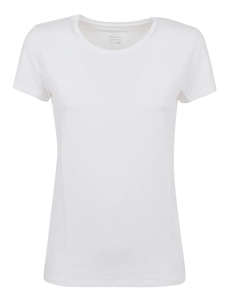 Majestic Filatures Womens White Other Materials T-Shirt商品第1张图片规格展示