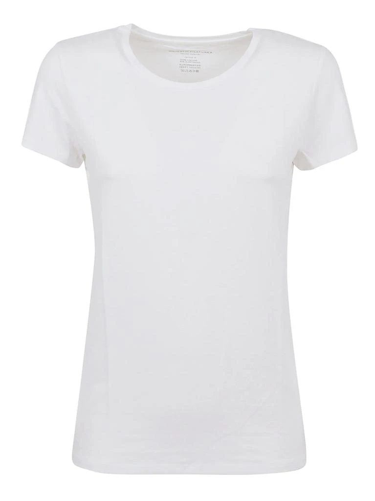 商品MAJESTIC FILATURES|Majestic Filatures Womens White Other Materials T-Shirt,价格¥1311,第1张图片