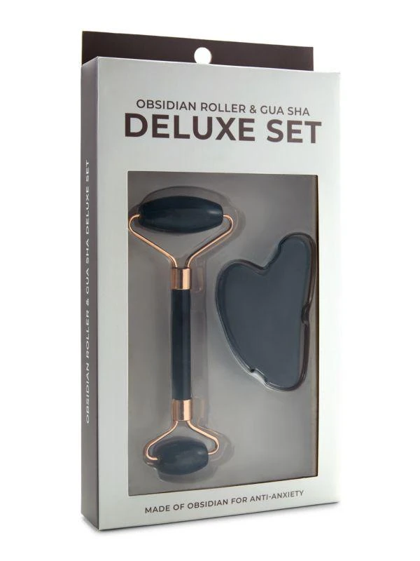 商品Jill & Ally|2-Piece Obsidian Roller & Gua Sha Deluxe Set,价格¥120,第2张图片详细描述