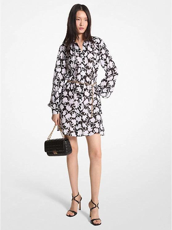 商品Michael Kors|Floral Georgette Midi Dress,价格¥2663,第1张图片