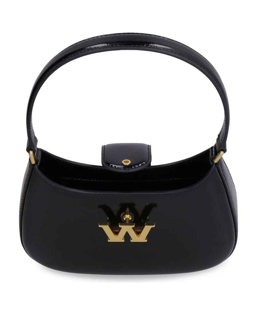 商品Alexander Wang|Small Leather Hobo Bag With Embossed W Logo,价格¥5875,第4张图片详细描述