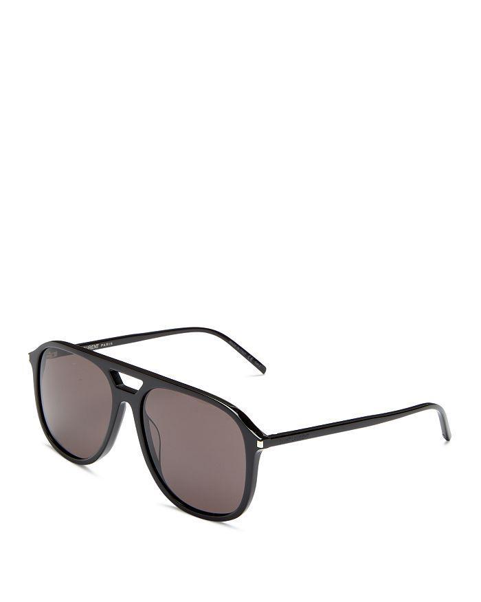 商品Yves Saint Laurent|Men's Brow Bar Aviator Sunglasses, 58mm,价格¥2561,第3张图片详细描述