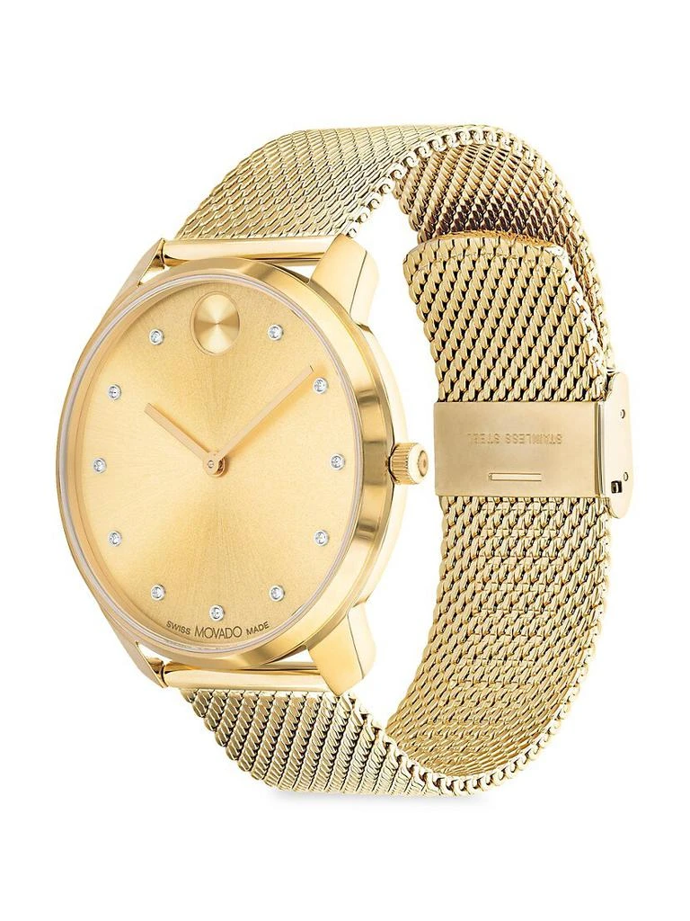 商品Movado|Bold Thin Ionic Light Gold-Plated Steel Bracelet Watch,价格¥5952,第2张图片详细描述