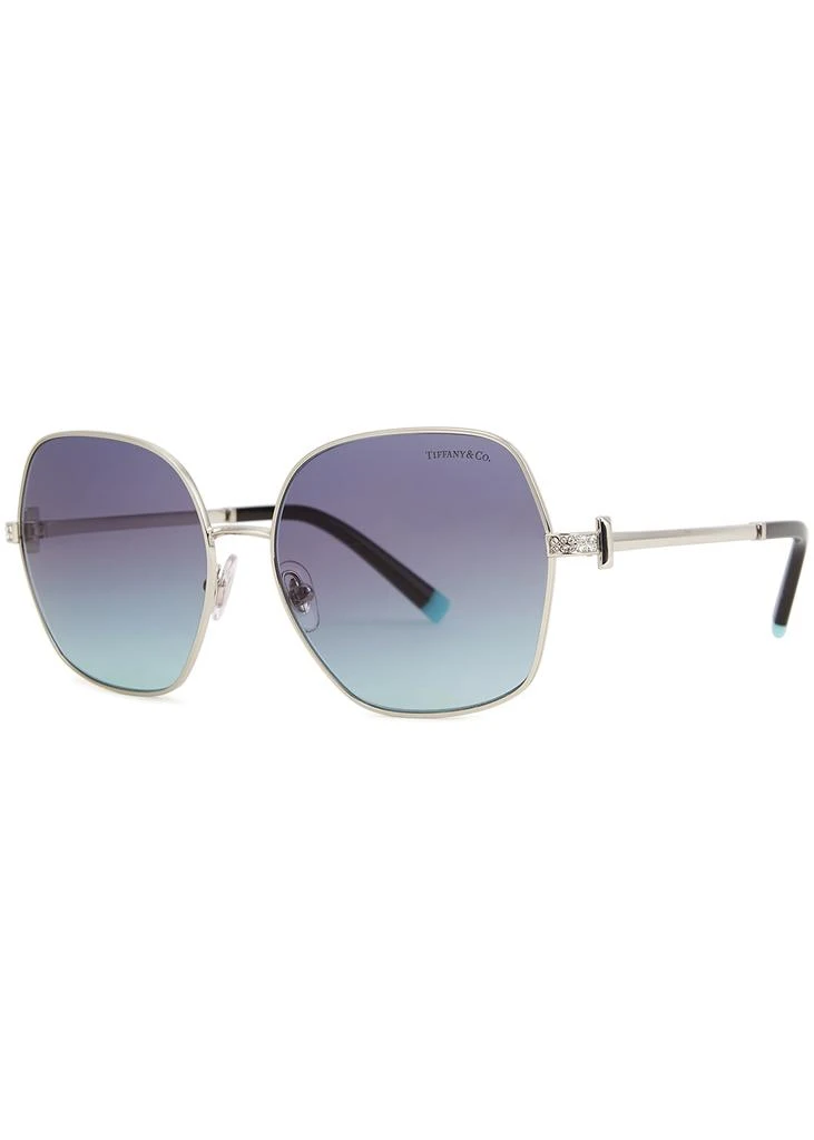 商品Tiffany & Co.|Silver-tone oversized sunglasses,价格¥2977,第1张图片