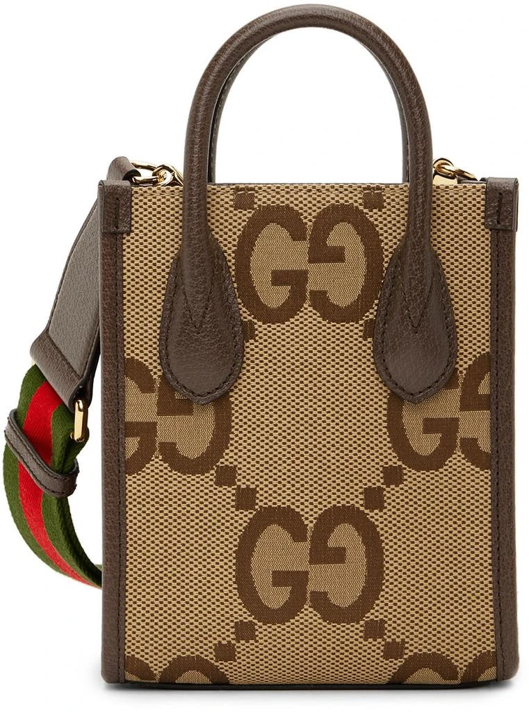 商品Gucci|驼色迷你 Jumbo GG 托特包,价格¥12772,第1张图片