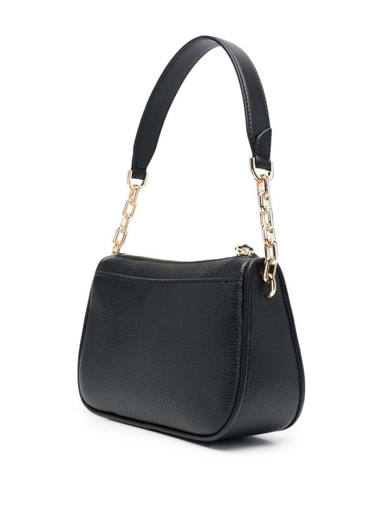 Jet Set Black Shoulder Bag in Saffiano Calfskin with Gold-Colored Details and Charm with M MICHAEL KORS Logo商品第2张图片规格展示