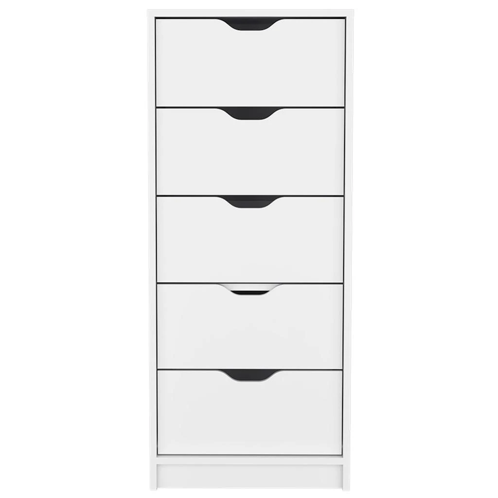 商品Homezia|18" White Five Drawer Standard Chest,价格¥2308,第2张图片详细描述