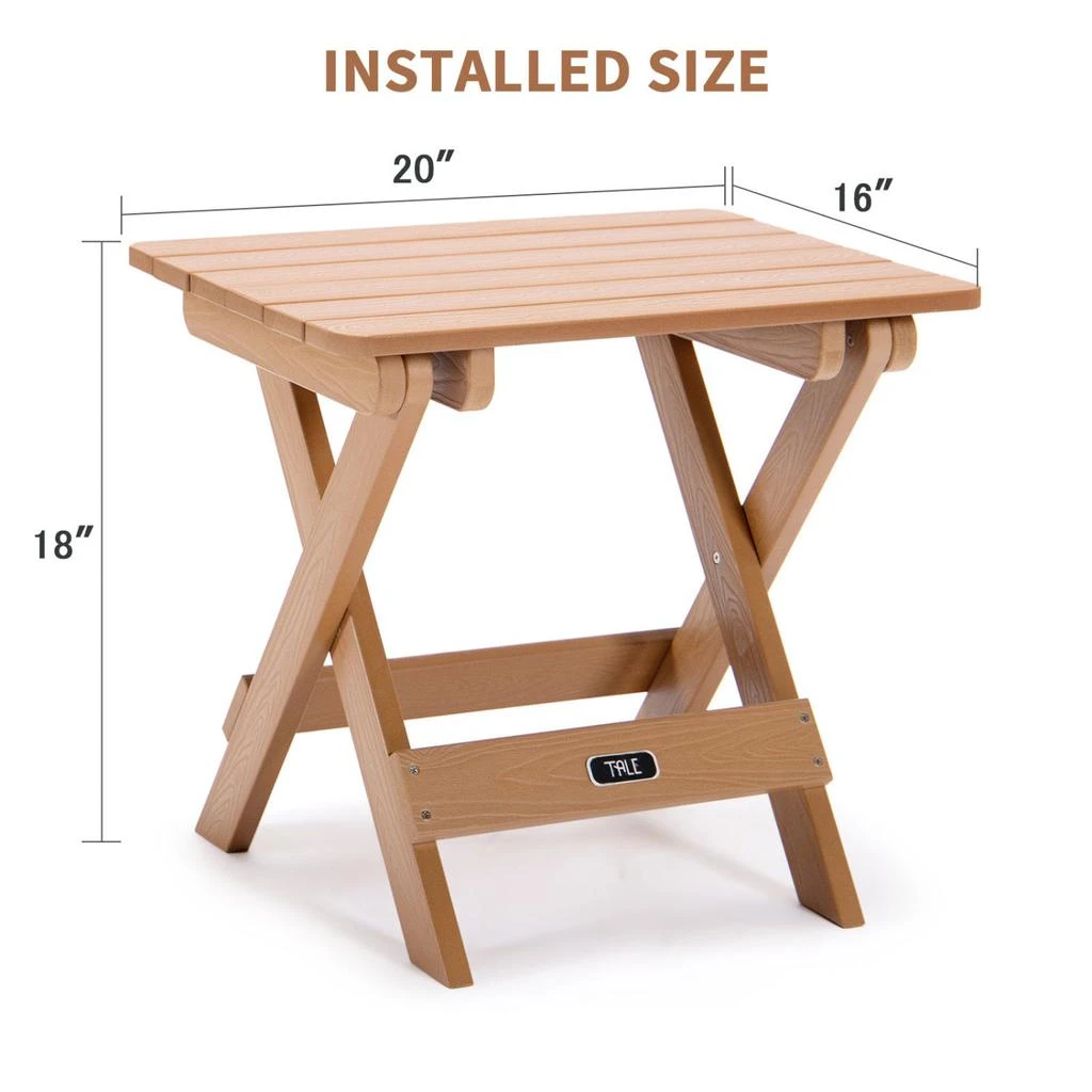 商品Simplie Fun|Adirondack Portable Folding Side Table Square All-Weather and Fade-Resistant Plastic,价格¥882,第2张图片详细描述