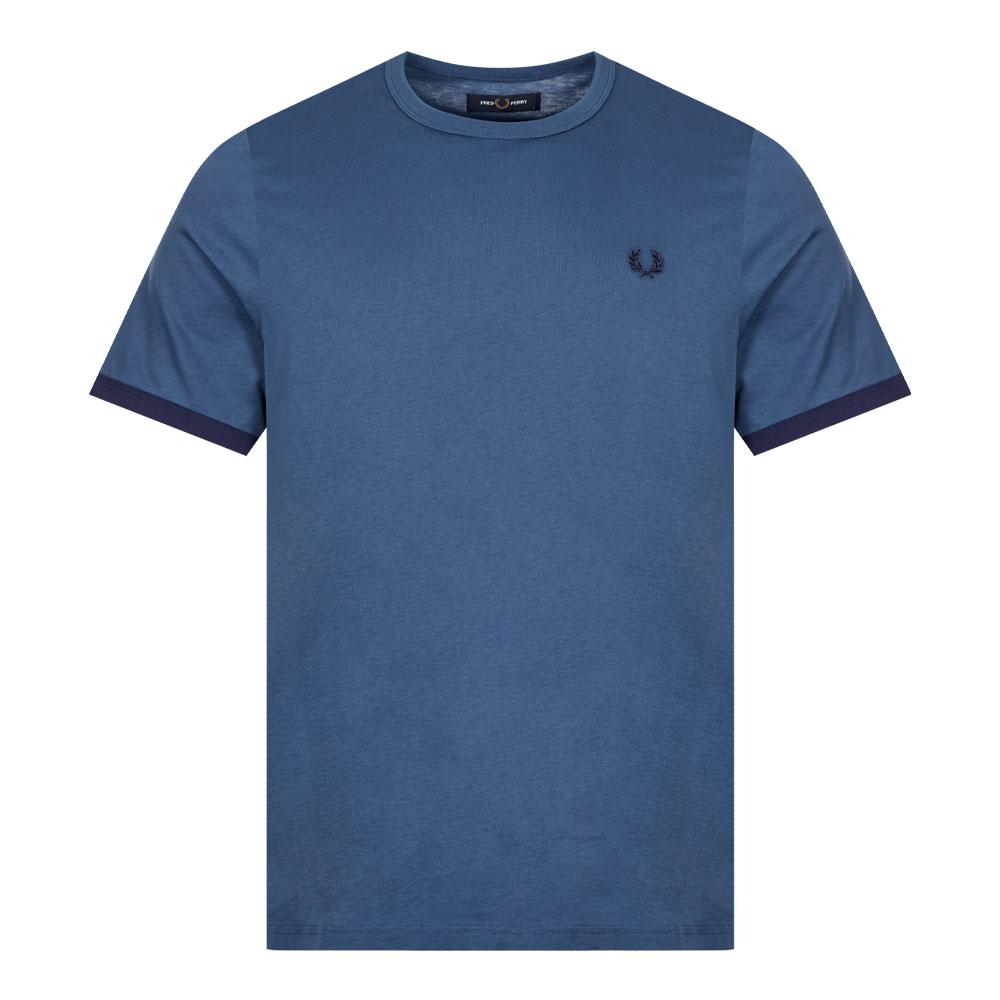 Fred Perry Ringer T-Shirt - Midnight Blue商品第1张图片规格展示
