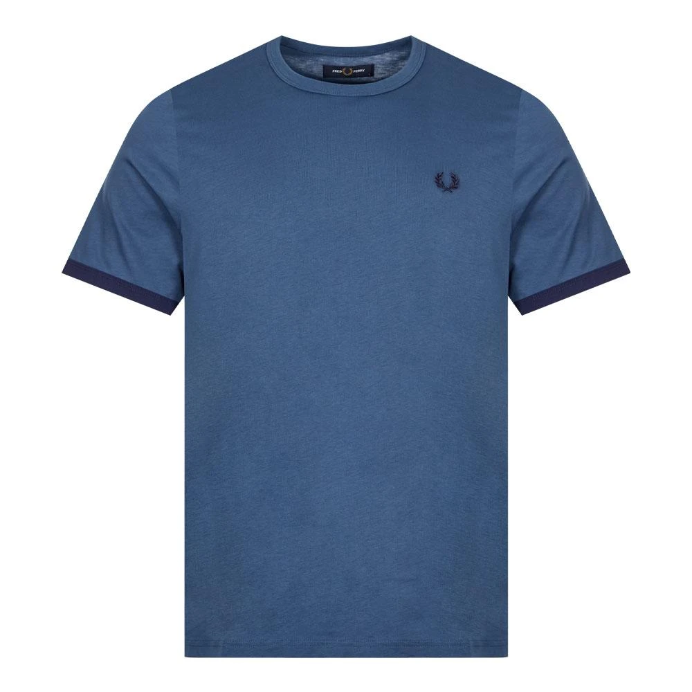 商品Fred Perry|Fred Perry Ringer T-Shirt - Midnight Blue,价格¥231,第1张图片